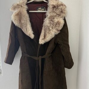 Polo by Ralph Lauren Brown Teddy Jacket with Faux Fur Collar